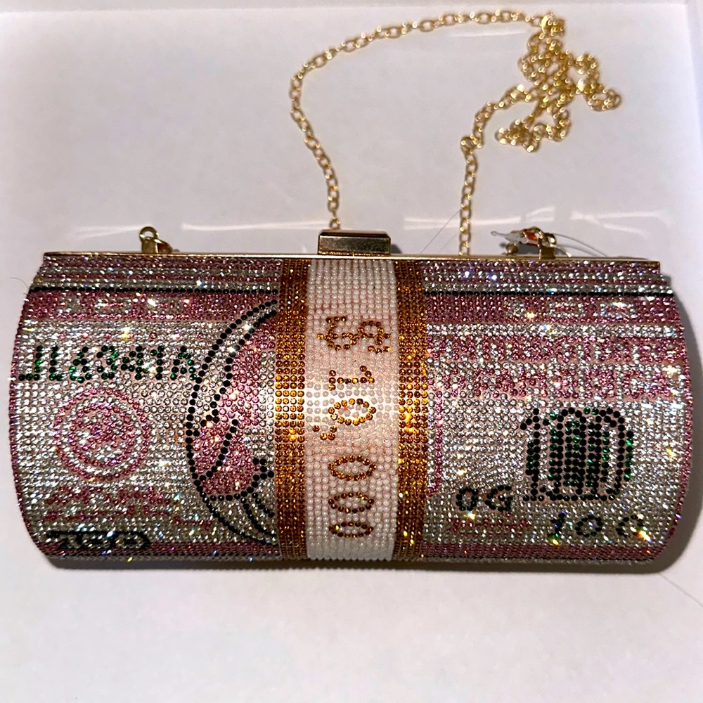 💎 💵 MONEY BLING BAG 💎 Pink NWT
